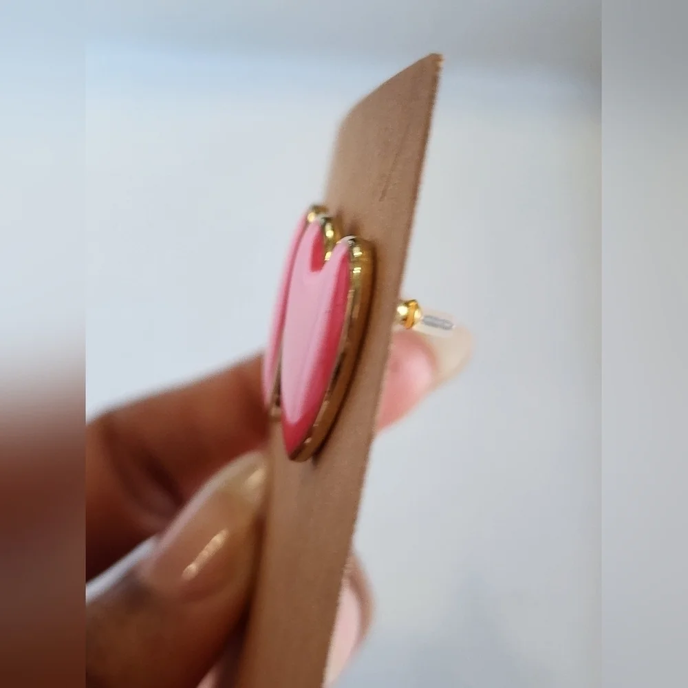 Barbie Pink Heart Shaped Stud Earrings